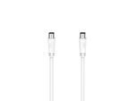 HAMA TV-Kabel "Antennen Kabel, Koax Stecker, Koax Kupplung, 15,0 m, 90 dB", weiß, 150cmcm, Kabel, TV-Kabel
