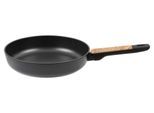 Bratpfanne RESTO KITCHENWARE "Mon, Universalpfanne antihaftbeschichtet und spülmaschinenfest", schwarz, H:5,5cm L:45,3cm Ø:26cm, Pfannen, Bratpfanne, mit verstärktem Boden und ergonomischem Griff in Holzoptik