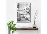 Bild mit Rahmen REINDERS "Getting Dressed", schwarz (farbe bild(er): schwarz), B:50cm H:70cm T:1,6cm, Holzwerkstoff, Bilder, Bild mit Rahmen