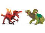 Spielfigur SCHLEICH "ELDRADOR CREATURES, Feuersaurier vs. Dschungelechse (70834)", bunt, Spielfiguren, Kinder, Kunststoff, Spielfigur