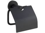 Toilettenpapierhalter WENKO "Bosio", silber (silberfarben), B:15cm H:13,5cm L:7cm, Edelstahl, Toilettenpapierhalter, Toilettenpapierhalter