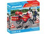 Konstruktions-Spielset PLAYMOBIL "Feuerwehrmotorrad am Unfallort (71466), Action Heroes", bunt, Spielbausteine, Kinder, Kunststoff, Konstruktions-Spielset, Made in Europe