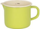 Milchtopf KRÜGER "Juist", grün (pastell, grün), B:12cm H:11cm L:18cm Ø:12cm, Töpfe, Milchtopf, Induktion