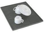 Abtropfmatte WENKO "Modell Maxi", grau, B:40cm H:1cm T:30cm, Kunststoff, Geschirrständer, Abtropfmatte, Trockenmatte für Geschirr mit Noppenstruktur, extra groß, Kunststoff