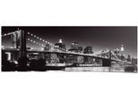 Poster REINDERS "New York Brooklyn Bridge", schwarz (farbe bild(er): schwarz), B:158cm H:53cm, Papier, Bilder, Poster