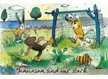 Wanddekoobjekt LUCKYLINDE "Der kleine Tiger und der kleine Bär - Stark", bunt, B:30cm H:20cm T:0,3cm, Blech, Wanddekoobjekte, Wanddekoobjekt, Exklusive JANOSCH Kindermotive, Stahlschild