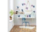 Wandtattoo KOMAR "Stitch and Angel Happy - Größe 50 x 70 cm", bunt (blau,lila), Disney, Folie, Wandtattoos, Wandtattoo, selbstklebend, Wandsticker, Kinderzimmer
