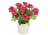 Kunstblume I.GE.A. "Wildrosen Busch im Topf", rosa, B:18cm H:21cm L:18cm, Polyester, Kunstpflanzen, Kunstblume, Rosen Kunstrosen Kunstpflanze Blumen Künstliche Hochzeitsdeko
