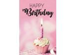 Metallbild QUEENCE "Birthday Cupcake", weiß (farbe bild(er): weiß), B:30cm H:20cm, Bilder, Metallbild
