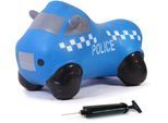 Hüpftier JAMARA "Police Truck", blau, Hüpfspielzeug, BabyB:32cm H:36cm T:53cm, Kunststoff, Hüpftier, inkl. Luftpumpe, B:32cm H:36cm T:53cm