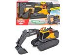 Spielzeug-Bagger DICKIE TOYS "Volvo Tracked Excavator", gelb (gelb, grau), Spielzeugfahrzeuge, KinderT:23cm, Kunststoff, Spielzeug-Bagger, mit Licht und Sound, T:23cm