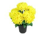 Kunstblume I.GE.A. "Chrysantheme im Topf", gelb, B:26cm H:31cm L:26cm, Polyester, Kunstpflanzen, Kunstblume, Blume Dekoblume Herbstblume Herbstdeko künstlich Kunstpflanze Pflanze