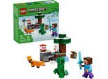 Konstruktionsspielsteine LEGO "Steves Abenteuer in der Taiga (21583), LEGO Minecraft", bunt, Spielbausteine, Kinder, Kunststoff, Konstruktionsspielsteine, Made in Europe