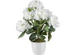 Kunstblume CREATIV GREEN "Hortensienbusch", rosa (weiß), H:52cm Ø:30cm, Polyester, Kunstpflanzen, Kunstblume