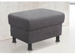Hocker TRENDMANUFAKTUR "Rondo, Polsterhocker zur Serie, Breite 67 cm, Füße schwarz", grau (anthrazit), B:67cm H:46cm T:53cm, Kunstleder SOFTLUX;Microfaser PRIMABELLE (100% Polyester);NaturLEDER (echtes Rindsleder);Struktur (54% Polyacryl, 46% Polyester), Hocker, Hocker, Fußhocker wahlweise mit Federkern, in verschiedenen Bezügen bestellbar
