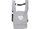 Puppen Bauchtrage CHIC2000 "Sternchen", grau (jeans grau), Puppenausstattungen, KinderB:31cm H:3cm T:31cm, Polyester, Puppen Bauchtrage, B:31cm H:3cm T:31cm