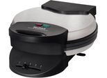 TEFAL Waffeleisen "WM310D", schwarz (edelstahl matt gebürstet, schwarz matt), B:20cm H:9,5cm T:27cm, Waffeleisen, Waffeln in Herzform, stufenloser Temperatur für Wunsch-Bräunung, Waffeleisen