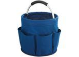 Organizer MAXIMEX "Universal-Reinigungs-Caddy", blau, H:26,5cm T:28cm Ø:28cm, Aluminium, Polyester, Aufbewahrungsboxen, Organizer, mit 6 Außentaschen für Gartenwerkzeug, großes Hauptfach, faltbar, 16 l