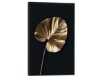 Poster REINDERS "Palmenblatt Gold", gold (farbe bild(er): gold), B:20cm H:30cm T:1,6cm, MDF, Bilder, Poster