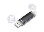 HAMA USB-Stick "Laeta Twin, USB 3.0", schwarz, 16 GB, USB-Sticks, USB-Stick