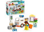 Konstruktionsspielsteine LEGO "Rettungswagen mit Fahrer (10447), LEGO DUPLO Town", bunt, Spielbausteine, Kinder, Kunststoff, Konstruktionsspielsteine, Made in Europe