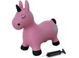 Hüpftier JAMARA "Einhorn, pink", pink, Hüpfspielzeug, BabyB:22cm H:50cm T:59cm, Hüpftier, inkl. Luftpumpe, B:22cm H:50cm T:59cm
