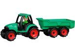 Spielzeug-Traktor LENA "Truckies", bunt, Spielzeugfahrzeuge, KinderB:10cm H:12cm T:37cm, Spielzeug-Traktor, mit Anhänger; inklusive Spielfigur; Made in Europe, B:10cm H:12cm T:37cm