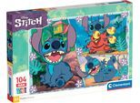 Puzzle CLEMENTONI "Disney Stitch, Maxi, Supercolor", bunt, Puzzles, Kinder, Pappe, Motiv, Puzzle, Made in Europe