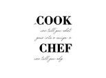 Wanddekoobjekt QUEENCE "COOK CHEF", schwarz, B:30cm H:45cm T:0,1cm, Stahl, Wanddekoobjekte, Wanddekoobjekt, Stahlschild, Blechschild, Spruch, Witzig, Wanddeko, retro, 20x30cm