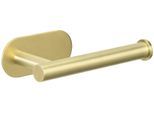 Toilettenpapierhalter WENKO "Turbo-Loc Orea", gold, B:16cm H:4,5cm L:7cm, Edelstahl, Toilettenpapierhalter, Toilettenpapierhalter, Befestigen ohne Bohren
