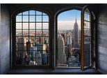 Wandsticker QUEENCE "NYC", bunt, B:60cm H:40cm, Vinyl, Wandtattoos, Wandsticker, Wandsticker, Wandbild, selbstklebend, 3D, Fenster