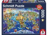 Puzzle SCHMIDT SPIELE "Entdecke unsere Welt", bunt, Puzzles, KinderB:69cm H:49cm, Pappe, Motiv, Puzzle, B:69cm H:49cm