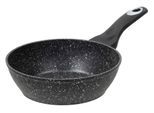 Bratpfanne RESTO KITCHENWARE "Antlia, tiefe Pfanne mit ergonomischem Soft-Touch-Griff", schwarz, H:6,4cm L:38cm Ø:20cm, Pfannen, Bratpfanne, Marmor-Antihaftbeschichtung, 4-lagig, für alle Herdarten geeignet