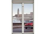 Wandsticker QUEENCE "Auto", rot, B:40cm H:60cm T:0,1cm, Wandtattoos, Wandsticker, Wandsticker, Wandbild, selbstklebend, 3D, Fenster