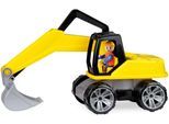 Spielzeug-Bagger LENA "TRUXX", gelb (gelb, grau, schwarz), Spielzeugfahrzeuge, KinderB:15cm H:23cm T:40cm, Kunststoff, Spielzeug-Bagger, mit bew. Baggerarm und verriegelbarem Fahrgestell; Made in Europe, B:15cm H:23cm T:40cm