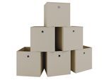 Faltbox VCM "6er Set Faltbox Klappbox Aufbewahrungsbox Boxas", weiß, B:27cm T:27cm, Aufbewahrungsboxen, Faltbox