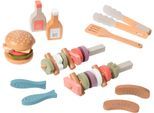 Spiellebensmittel MUSTERKIND "BBQ-Set Capsicum", Kinder, bunt (natur, mehrfarbig), Holz, Kaufladensortimente Spiellebensmittel