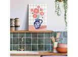 Leinwandbild REINDERS "Vase of Flowers", blau (farbe bild(er): blau), B:20cm H:30cm T:2,5cm, Leinwand, Bilder, Leinwandbild
