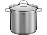 Suppentopf RÖSLE "ELEGANCE", silber (silberfarben), B:25,5cm H:28cm L:33cm Ø:24cm, Töpfe, Suppentopf, spülmaschinen- und induktionsgeeignet, Ø 24 cm, 8 L
