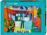 Puzzle HEYE "In The Courtyard / Daily Life", bunt, Puzzles, KinderB:50cm H:70cm, Pappe, Motiv, Puzzle, Made in Germany, B:50cm H:70cm