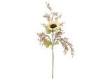 Kunstblumenstrauß I.GE.A. "Kunstblumen Set Sonnenblume", beige (creme), B:32cm H:70cm L:16cm, Polyester, Kunstpflanzen, Kunstblumenstrauß, Mit Dekozweig 70cm Blumenarrangement Sonnenblumenzweig künstlich Deko