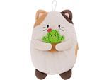 Wärmflasche NICI "mymochi Katze Angy mit Kaktus, 300 ml, 30 cm", weiß, Wärmflaschen, KinderB:23cm H:30cm T:7cm, Wärmflasche, 2in1 - Kuscheltier & Wärmflasche in einem; enthält recyceltes Material, B:23cm H:30cm T:7cm
