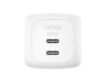 BELKIN USB-Ladegerät "BoostCharge Pro 2-Port-USB-C-GaN-Charger (50 W)", weiß, B:10cm H:4,5cm T:10cm, Ladegeräte, USB-Ladegerät