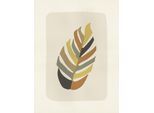 Bild KOMAR "Clay Leaf -", bunt (farbe bild(er): bunt), B:30cm H:40cm, Holz, Papier, Bilder, Bild, Wandbild zur Dekoration - ohne Rahmen