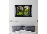Wandsticker QUEENCE "Urwald", grün, B:60cm H:40cm, Vinyl, Wandtattoos, Wandsticker, Wandsticker, Wandbild, selbstklebend, 3D, Fenster