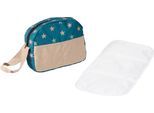 Puppen Wickeltasche CHIC2000 "Jeans Grey", beige (sternchen beige), Puppenausstattungen, KinderB:29cm H:22cm T:9cm, Polyester, Puppen Wickeltasche, B:29cm H:22cm T:9cm