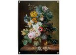 Poster REINDERS "Stillleben mit Blumen", grün (farbe bild(er): grün), B:60cm H:80cm T:0,1cm, Leinwand, Bilder, Poster