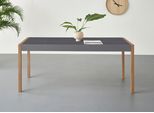 Esstisch ANDAS "Prenzlau", grau (grau, natur), B:185cm H:77,5cm T:80cm, Tische, Esstisch, mit Arbeitsplatz und Stauraummöglichkeit, FSC-zertifiziert