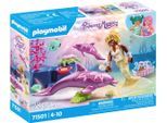 Konstruktions-Spielset PLAYMOBIL "Meerjungfrau mit Delfinen (71501), Princess Magic", bunt, Spielbausteine, Kinder, Kunststoff, Konstruktions-Spielset, Made in Europe