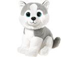 Kuscheltier HEUNEC "Mi Classico, Husky mit Glitzeraugen", grau (grau, weiß), Plüschfiguren, KinderB:15cm H:23cm L:18cm, Plüsch, Kuscheltier, B:15cm H:23cm L:18cm